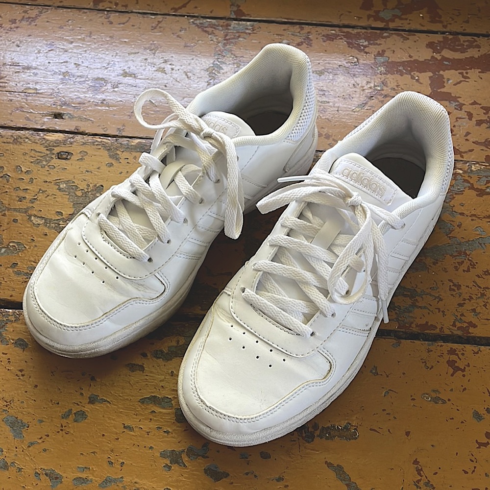 Adidas White Leather Sneakers